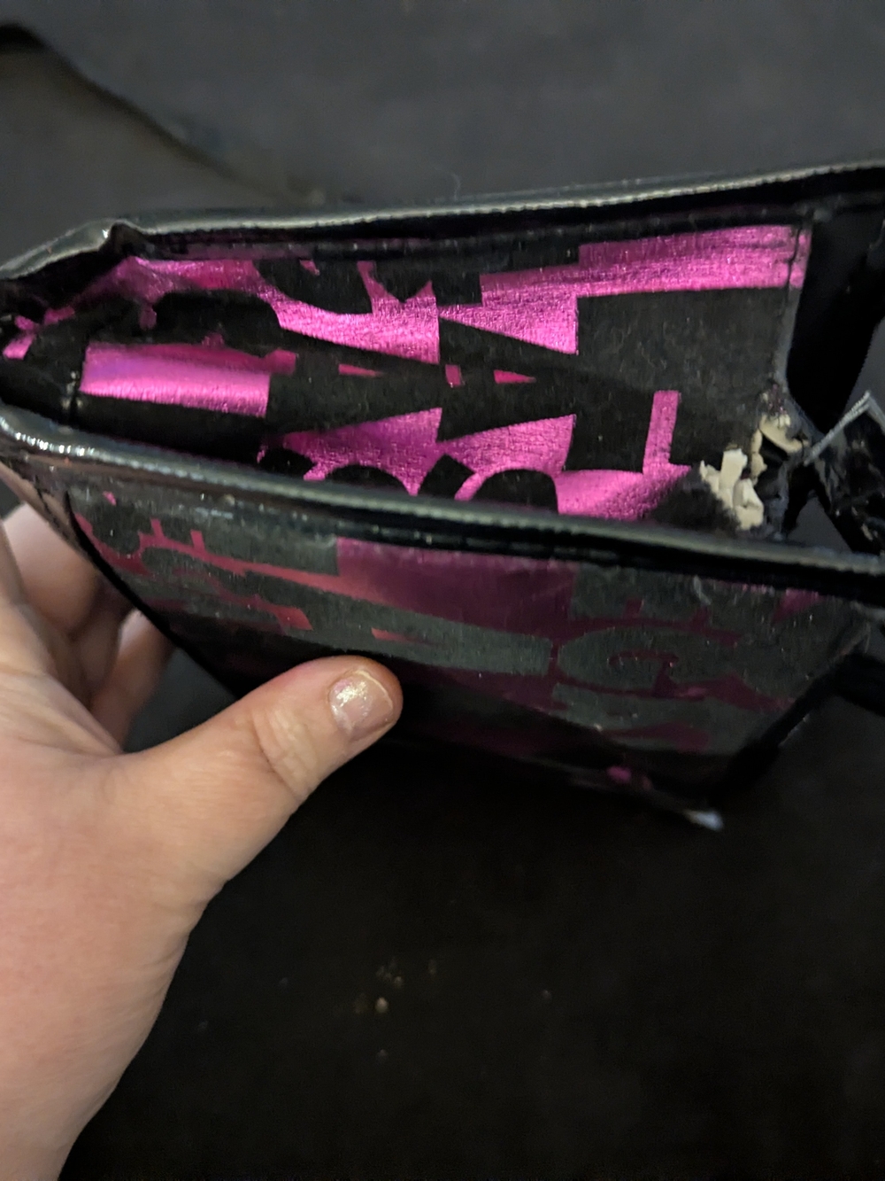 Las Vegas Pink & Black Crossbody Bag - Picture 4 of 7